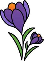 Crocus Vector Icon Design