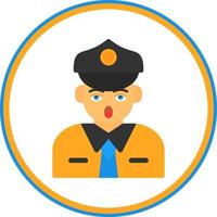 Taxi Driver Vector Icon Design