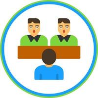 Job Interview Vector Icon Design