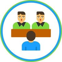 Job Interview Vector Icon Design