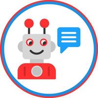 Robot Assistant Vector Icon Design