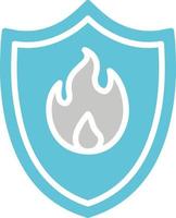 icono de vector de protección contra incendios