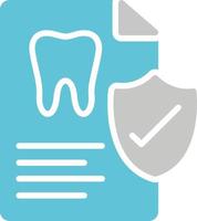 icono de vector de seguro dental