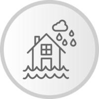 icono de vector de casa inundada