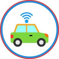 Driverless Car Vector Icon Design