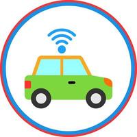 Driverless Car Vector Icon Design