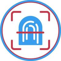 Fingerprint Scan Vector Icon Design