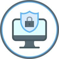 Secure Computer Vector Icon Design