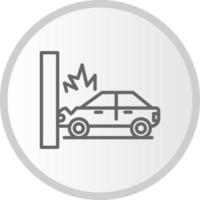 icono de vector de coche de accidente