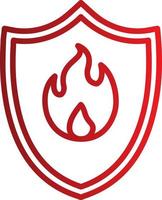 icono de vector de protección contra incendios