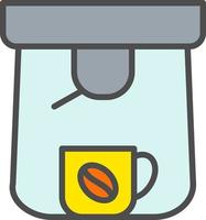 icono de vector de máquina de café