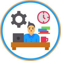 Workaholic Vector Icon Design