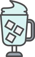 Ice Coffe Vector Icon