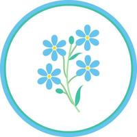 Alpine Forget Me Not Vector Icon Design