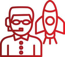 Spaceship Instructor Vector Icon