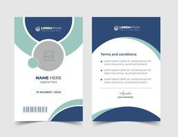 Modern Clean ID Card Template, Employee Id card, Identity Card Template Vector