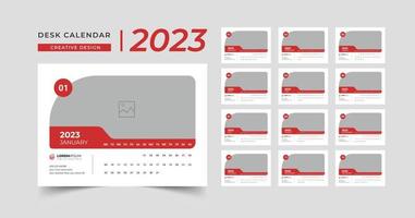 calendario profesional de negocios 2023, calendario abstracto de año nuevo 2023, calendario de mesa 2023 vector