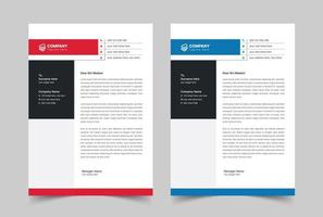 Simple Professional Letterhead Template, Minimalist Letterhead, Corporate Letterhead vector