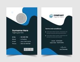 Modern Clean ID Card Template, Employee Id card, Identity Card Template Vector