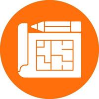 Building Plan Vector Icon Design