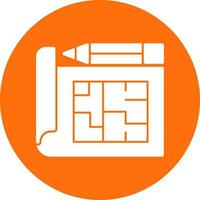 Building Plan Vector Icon Design