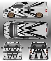 diseño de conjunto de pegatinas de calcomanías de autos de carreras de línea vector