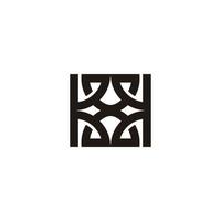letters kk linked geometric line overlap design logo vector