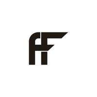 letter ff simple geometric clean logo vector