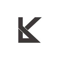 abstract letter bk simple geometric line logo vector