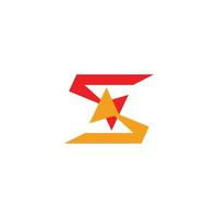 vector de logotipo geométrico abstracto de estrella colorida de letra s