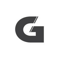 letter g simple geometric logo vector