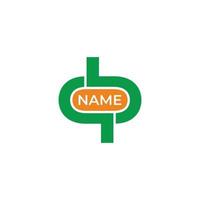 letter qb linked circle geometric logo vector
