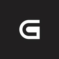 letter g simple geometric flat design logo vector