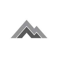 triangle geometric mountain symbol logo vector