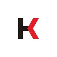 letter hk arrow colorful simple logo vector