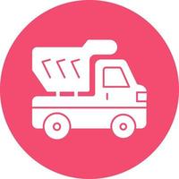 Dump Truck Vector Icon Design