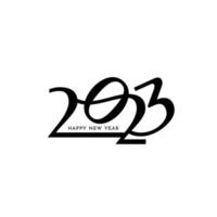 Beautiful 2023 Happy new year text design background vector