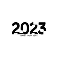 Happy new year 2023 text elegant design background vector
