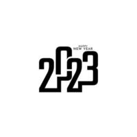 Modern Happy new year 2023 text design background vector