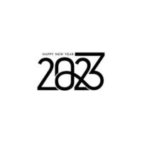 Happy New year 2023 beautiful text design background vector