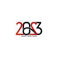 Happy New year 2023 text modern elegant design background vector