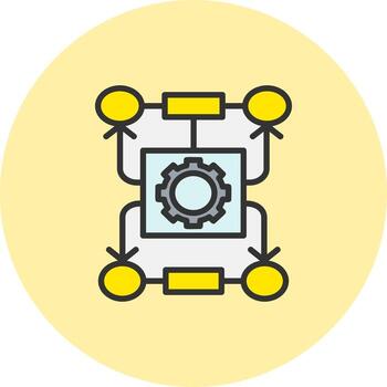 icono de vector de algoritmo