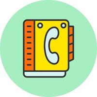 icono de vector de libro de contacto