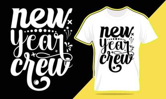 new year crew, new year t shirt design vector