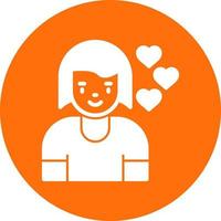 Girlfriend Vector Icon Design