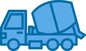 Mixer Truck Vector Icon Design