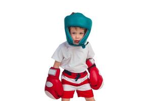 Boy in boxing outfit photo