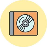 icono de vector de disco compacto