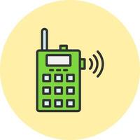 icono de vector de walkie-talkie