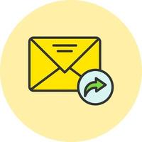 icono de vector de reenvío de correo